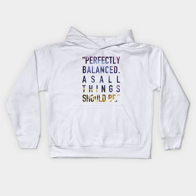 Perfectly Balanced Kids Hoodie by joewillsart